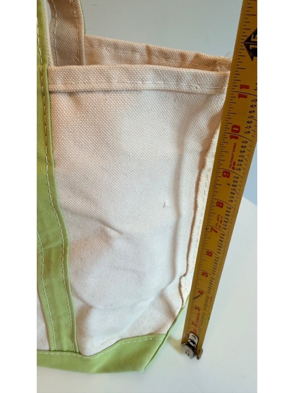 L.L.Bean Boat And Tote Canvas Bag Beige & Green Starfish Embroidery Made In USA - Picture 15 of 15